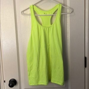 neon racer back tank